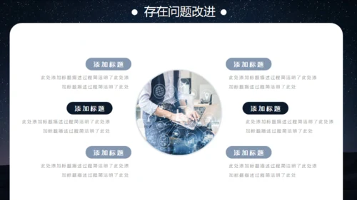 沙漠夜晚的星空通用PPT模板