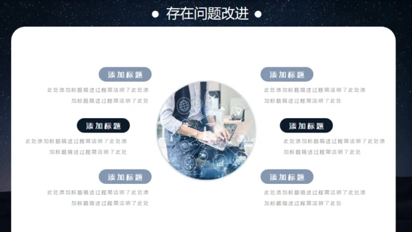 沙漠夜晚的星空通用PPT模板