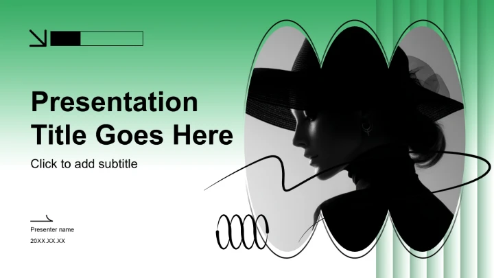 绿色商务风服装设计PPT主题