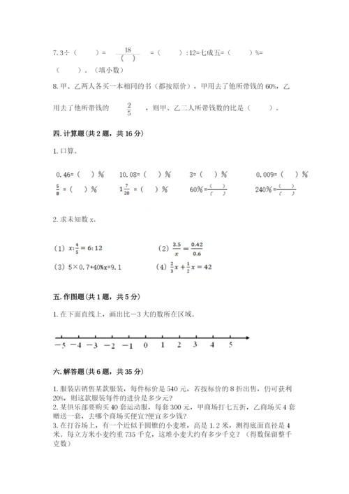 小学六年级下册数学期末卷含答案（综合题）.docx