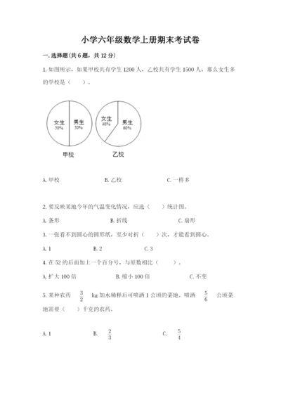 小学六年级数学上册期末考试卷及完整答案【考点梳理】.docx