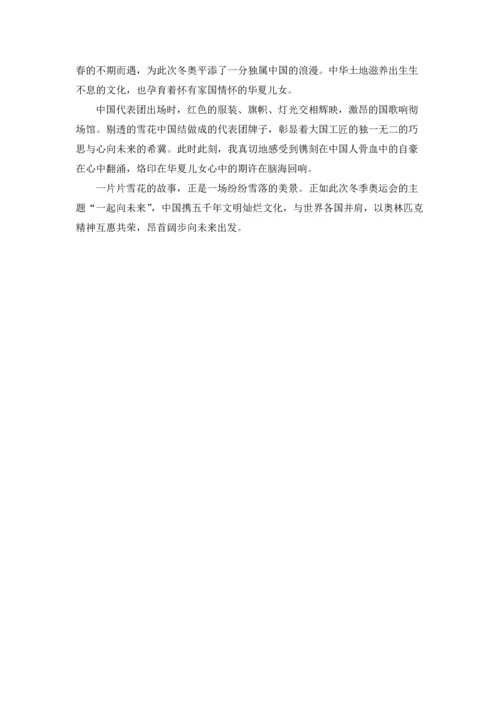 北京冬奥会开幕式观后感9篇.docx