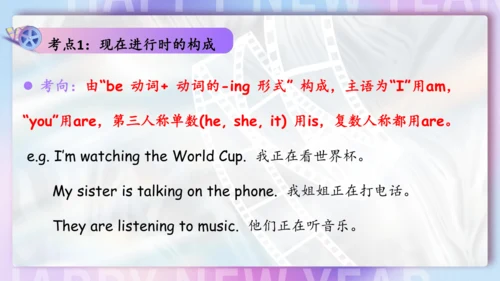 Unit 6 I'm watching TV单元复习课件（词组+句型+知识点+语法+写作指导+易错考