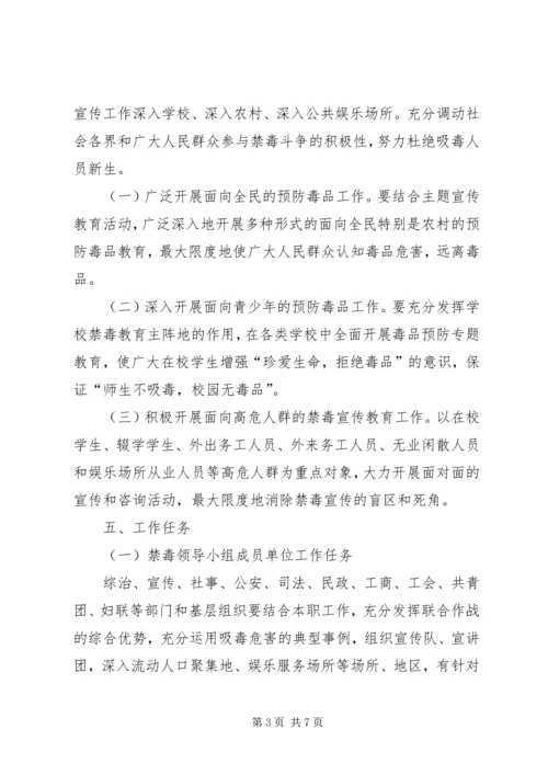 毒品预防教育实施方案.docx