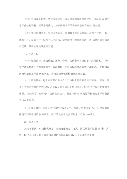 2022年全省粮油绿色高质高效行动工作方案.docx