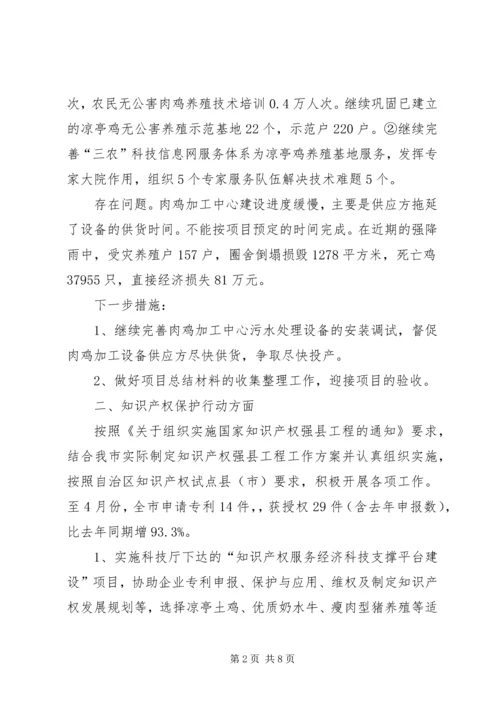 市科技局（知识产权局）上半年工作总结及下半年工作计划_1.docx