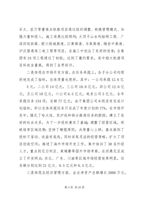 在XX公司二届一次职代会上的报告.docx