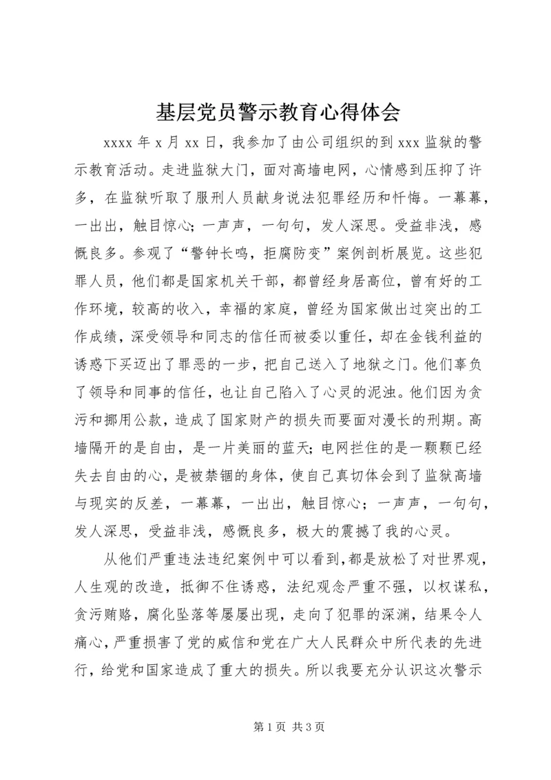 基层党员警示教育心得体会.docx