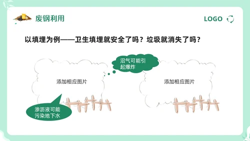 绿色卡通垃圾分类督导员培训PPT模板宣传PPT动态PPT