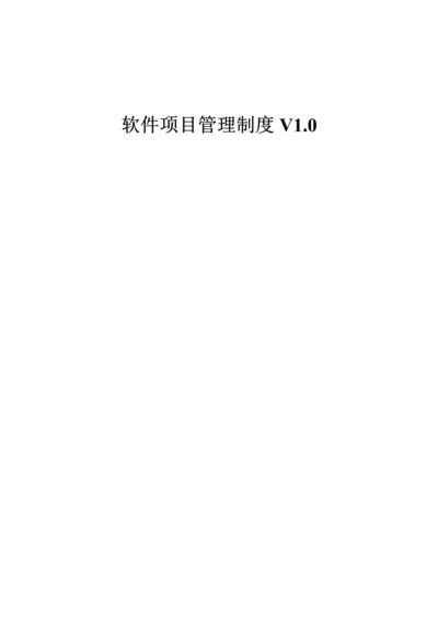 软件综合项目管理新规制度v.docx