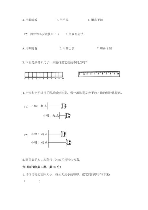 教科版一年级上册科学期末测试卷带答案（最新）.docx