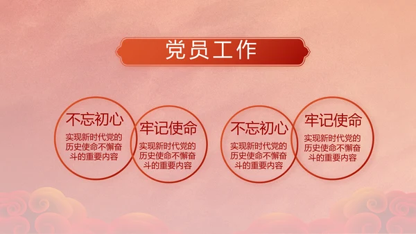 红色党支部党员风采展示作总结PPT