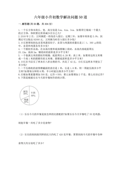 六年级小升初数学解决问题50道含答案【达标题】.docx