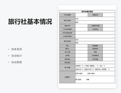 旅行社基本情况