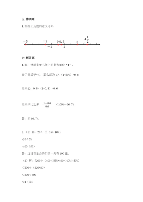 人教版六年级下册数学期末测试卷及答案（名师系列）.docx