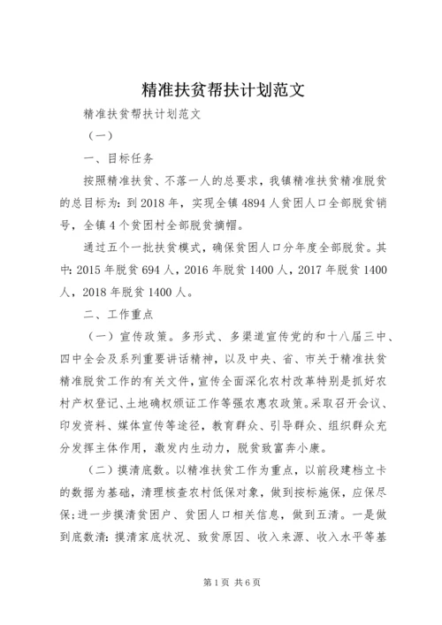 精准扶贫帮扶计划范文.docx