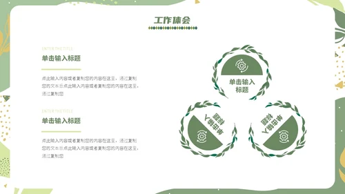 绿色小清新风绿植转正述职报告PPT模板