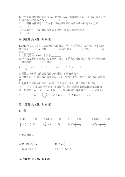 蒙自县六年级下册数学期末测试卷精选.docx