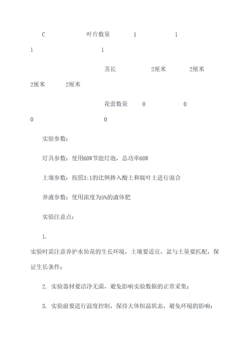 关于的植物实验报告