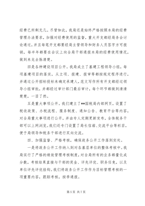 国税局政务公开工作经验做法汇报 (2).docx