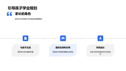 家长助力学业规划PPT模板