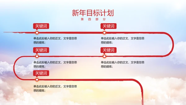 新征程再出发红旗飘扬政府工作报告通用PPT模板