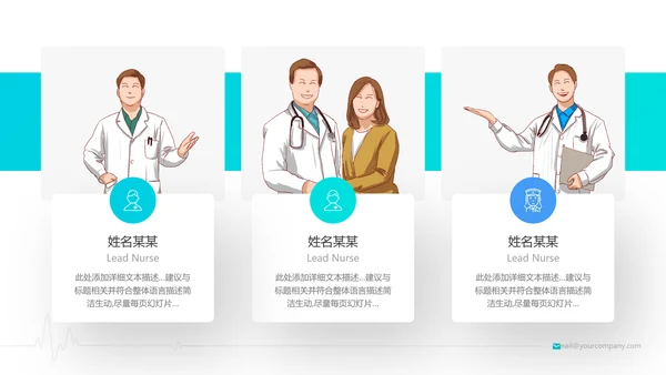 精美欧美风医疗医学工作汇报医院宣传PPT模板