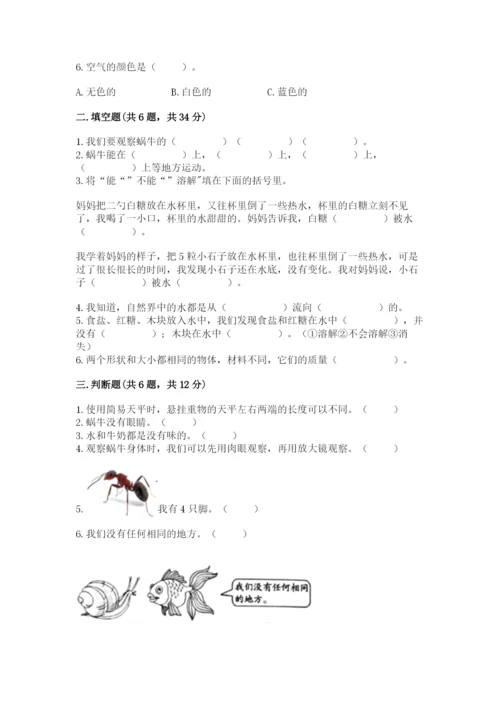教科版小学科学一年级下册期末测试卷标准卷.docx