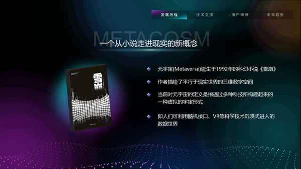 VR元宇宙互联网用户分析报告通用PPT模板