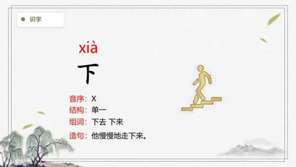 【2024新教材】语文一上1.天地人 2.金木水火土  生字识记课件