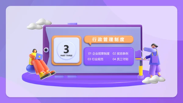 3D简约新员工入职培训美妆行业hr必备
