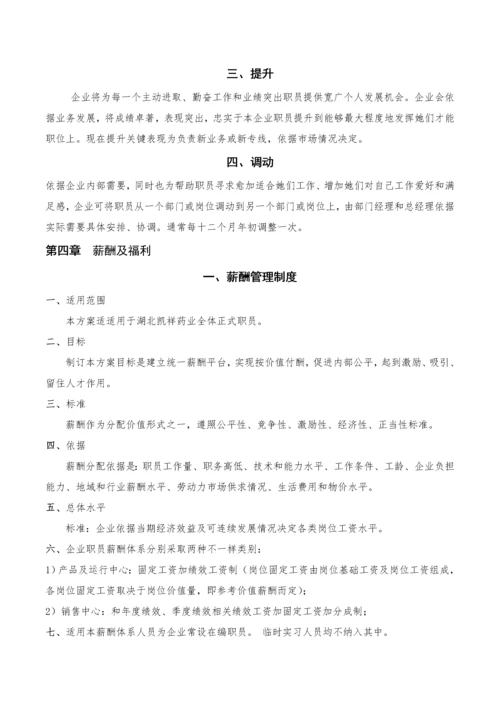 药业有限公司员工手册模板.docx