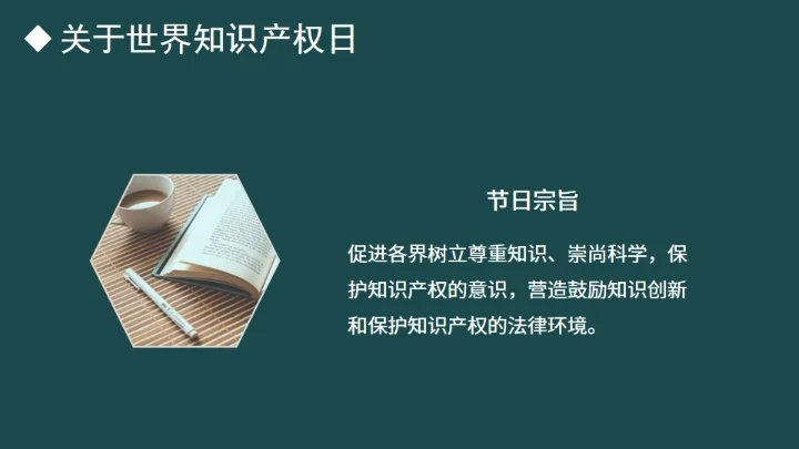 426世界知识产权日书页背景通用PPT模板