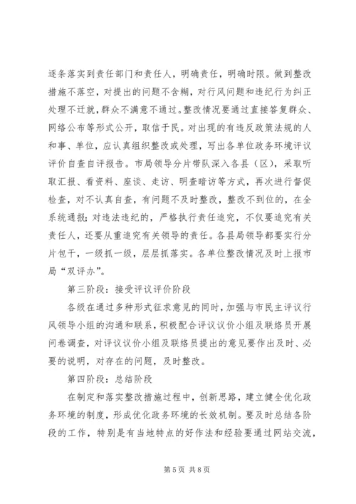 药监系统开展政务环境评议评价工作实施方案.docx