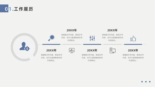 蓝色实拍风个人述职报告PPT模板