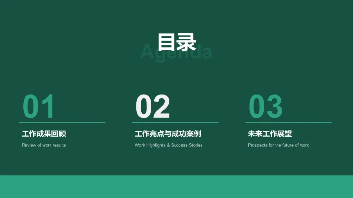 绿色商务风年中工作总结与计划PPT模板