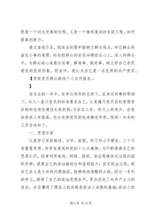 学校党员群众路线个人自评报告.docx