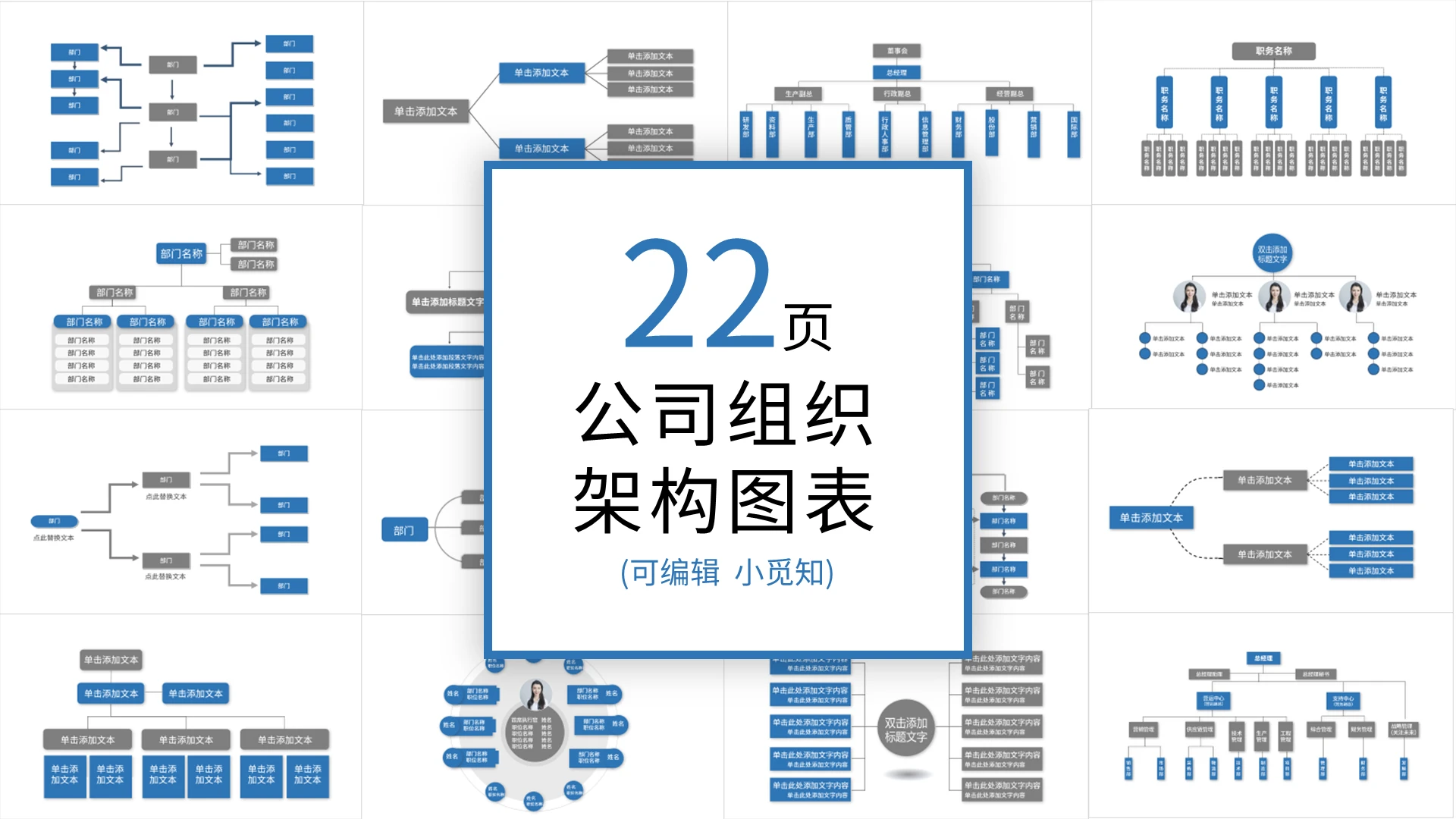 公司组织架构图表PPT模板宣传PPT动态PPT