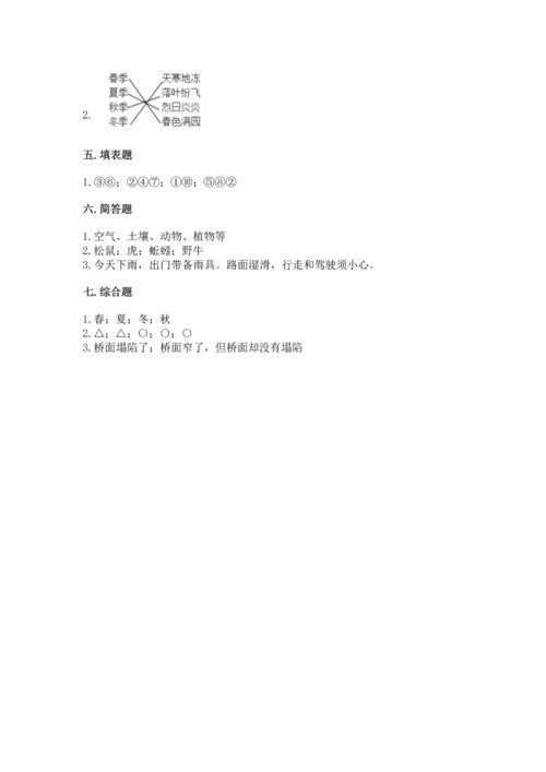 教科版二年级上册科学期末测试卷（模拟题）.docx