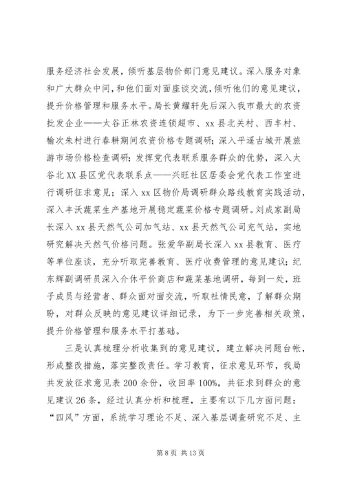 市物价局党的群众路线教育实践活动情况汇报.docx