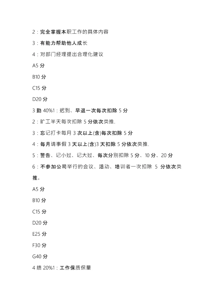 通用绩效考核方案