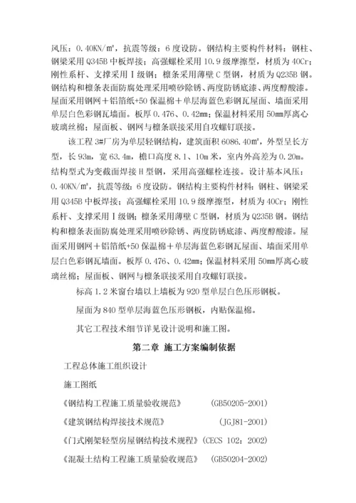 钢结构厂房专项施工方案.docx