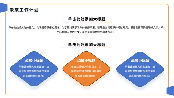 蓝橙色简约风大学班长竞选PPT模板