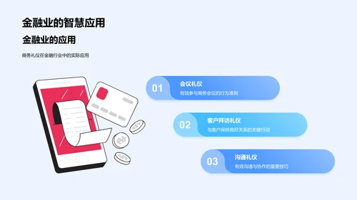 商务礼仪在金融行业的应用PPT模板