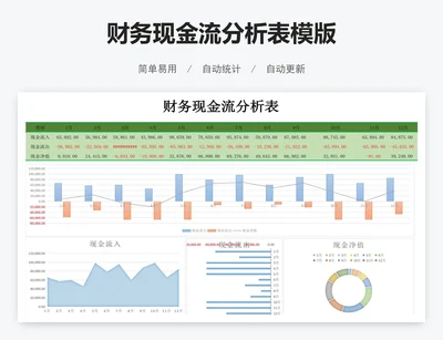 财务现金流分析表模版