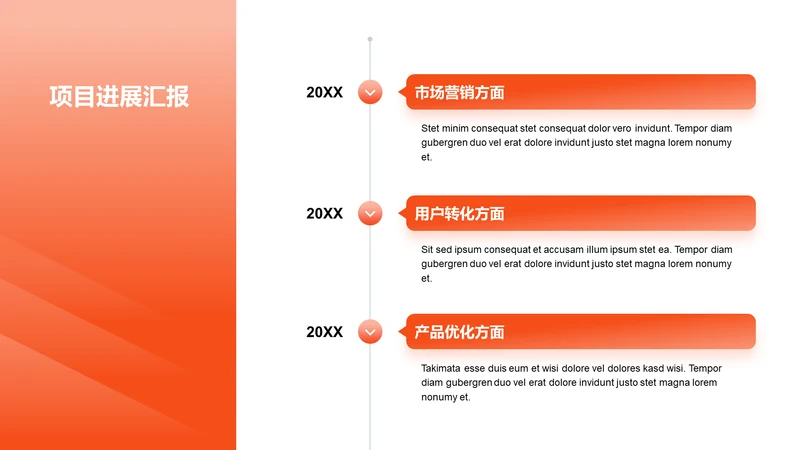 渐变PPT项目进展