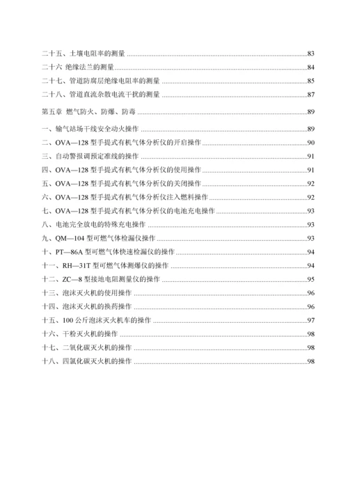 燃气设施运行及维护操作标准.docx