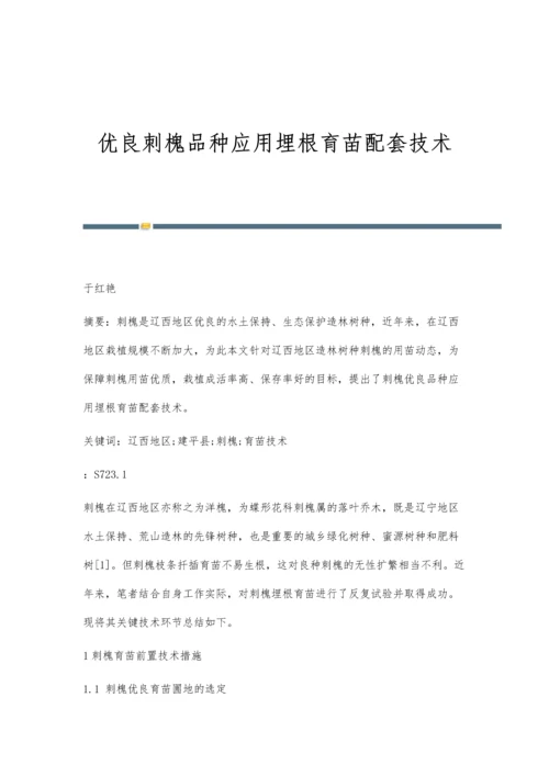 优良刺槐品种应用埋根育苗配套技术.docx