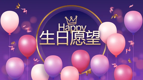 唯美生日快乐生日派对纪念册相册PPT