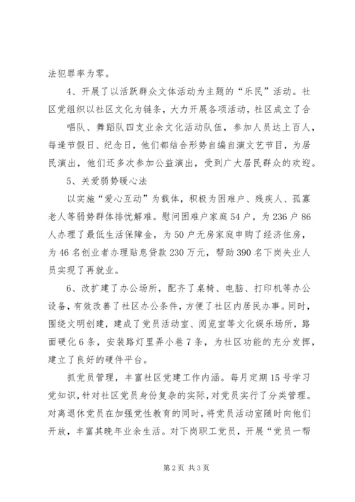 社区党建工作特色做法 (4).docx